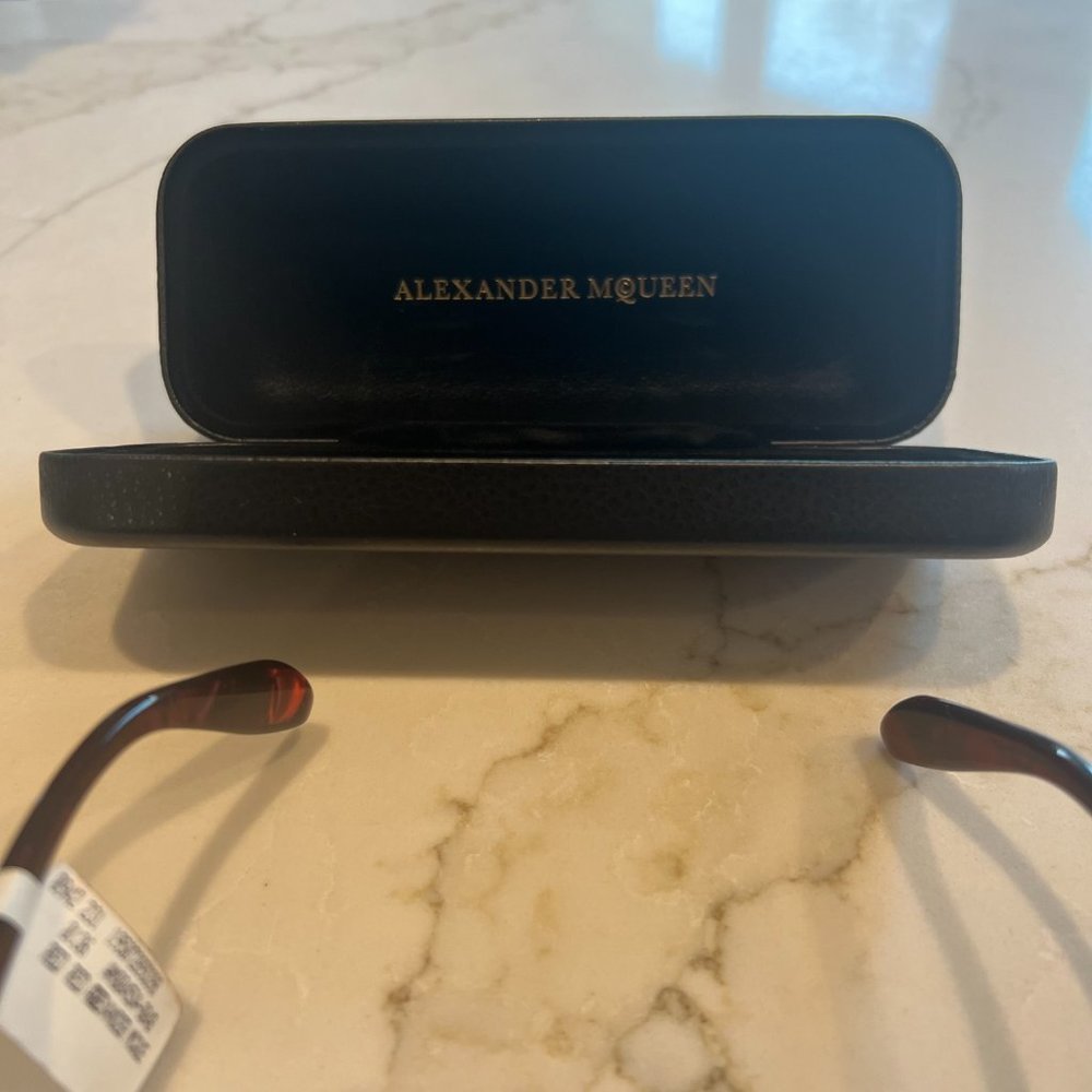 NWT Alexander McQueen AM0045OA Red/Tortoise Cat Eye Glasses Frames - Picture 4 of 12